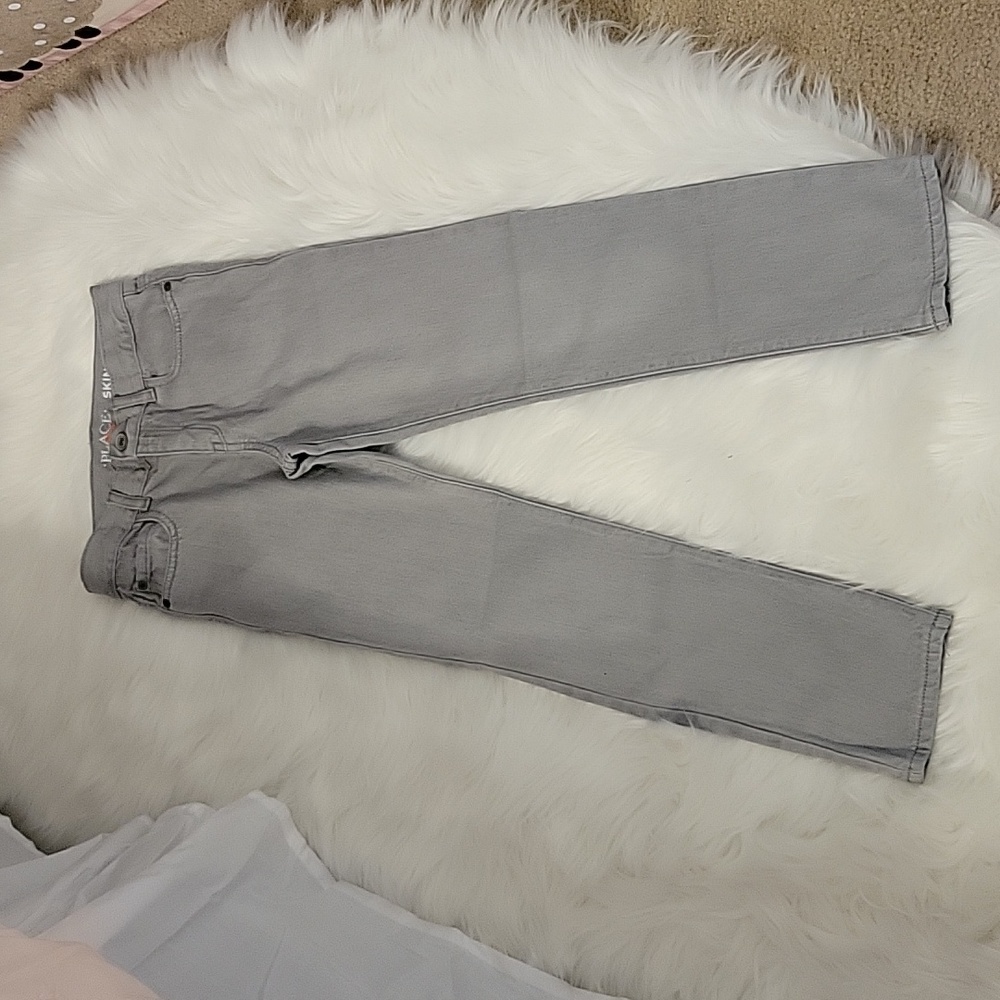 The Children's Place light gray skinny jeans 100% cotton classic 5 pocket 8 New…